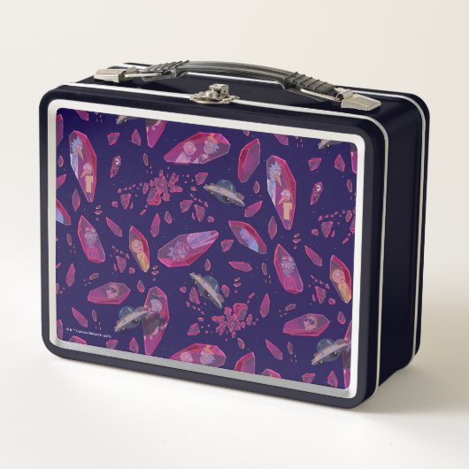 Rick und Morty Time Crystal Pattern Metall Brotdose (Vorderseite)