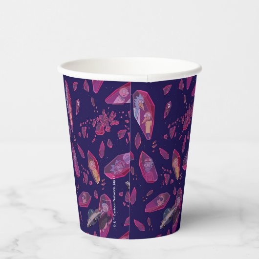 Rick und Morty Time Crystal Pattern Pappbecher (Rechts)