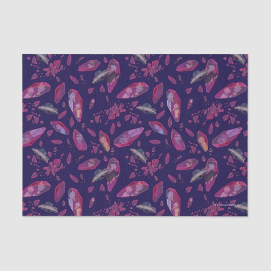 Rick und Morty Time Crystal Pattern Seidenpapier (Vorderseite)