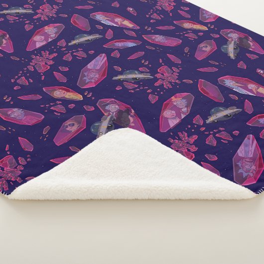 Rick und Morty Time Crystal Pattern Sherpadecke (3/4)