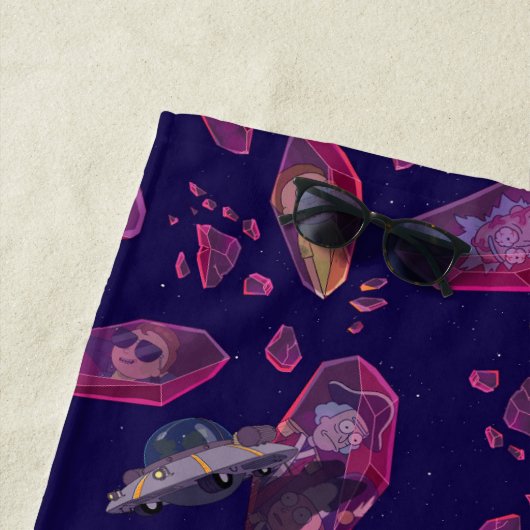 Rick und Morty Time Crystal Pattern Strandtuch (Beispiel)