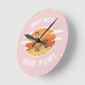 RICK UND MORTY™ | Warum nicht Spaß haben Runde Wanduhr (Winkel)