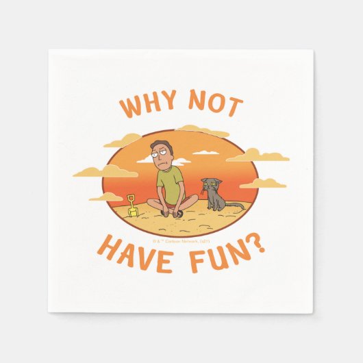 RICK UND MORTY™ | Warum nicht Spaß haben Serviette (Vorderseite)