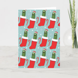Rick und Morty Weihnachts-Pickle-Rick-Muster Feiertagskarte