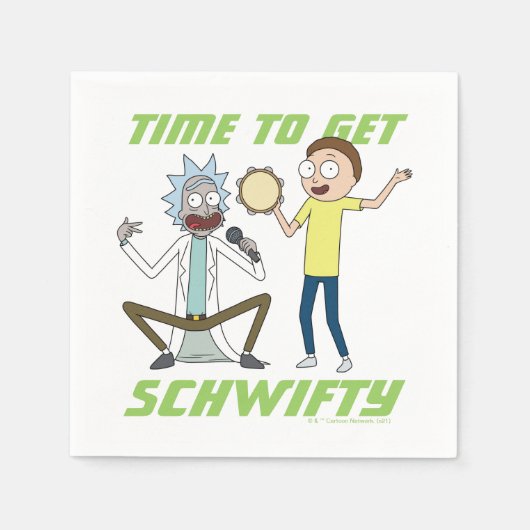 RICK UND MORTY™ | Zeit, Schwifty zu bekommen Serviette (Vorderseite)