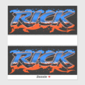 Rick Vorname Name Graffiti Aufkleber Sticker (Blatt)