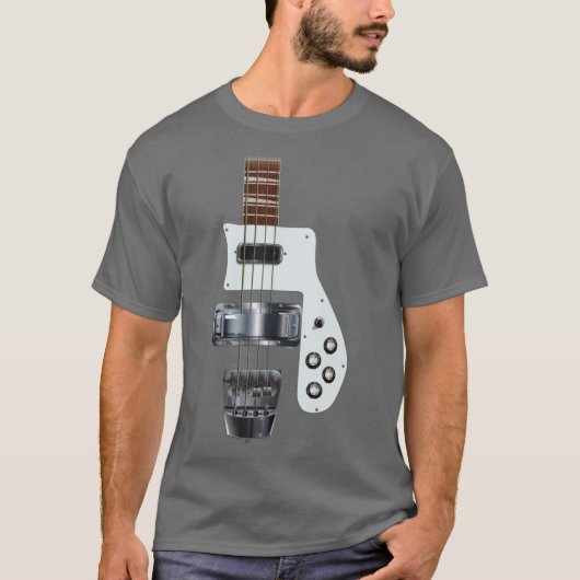 RICKENBACKER BASS STYLE GUITAR DIGITAL ILLUSTRATIO T-Shirt (Vorderseite)