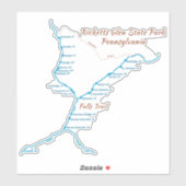 Ricketts Glen SP - Falls Trail (groß) Aufkleber (Blatt)