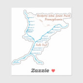 Ricketts Glen SP - Falls Trail (klein) Aufkleber (Blatt)