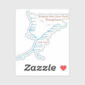 Ricketts Glen SP - Falls Trail (klein) Aufkleber (Blatt)