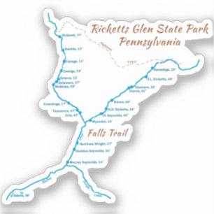 Ricketts Glen SP - Falls Trail (klein) Aufkleber