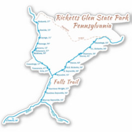Ricketts Glen SP - Falls Trail (Medium) Aufkleber