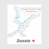 Ricketts Glen SP - Falls Trail (x-klein) Aufkleber (Blatt)