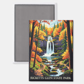 Ricketts Glen Staat Park Magnet (Vorderseite/Rückseite)