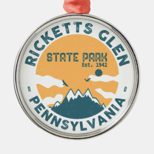 Ricketts Glen Staat Park Pennsylvania - Vintag Ornament Aus Metall