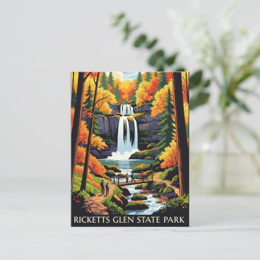Ricketts Glen Staat Park Postkarte (Stehend Vorderseite)