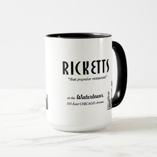 Ricketts Restaurant, Chicago, Illinois Tasse (VorderseiteRechts)