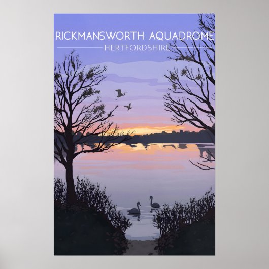 Rickmansworth Aquadrome Reiseplakat Poster (Vorne)