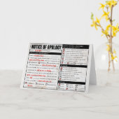 Rickroll Astley Entschuldigungs-Mitteilung Karte (Gelbe Blume)