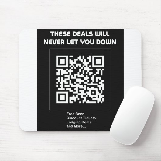 Rickroll QR Code Mousepad (Mit Mouse)