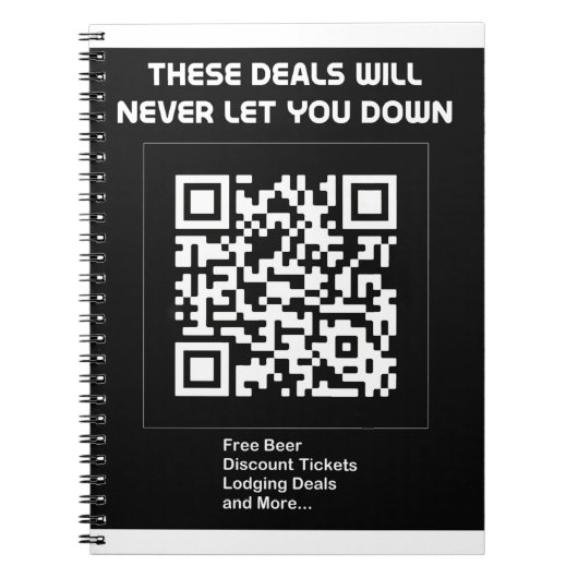 Rickroll QR Code Notizblock (Vorderseite)