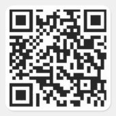 Rickroll qr-Code Quadratischer Aufkleber (Vorderseite)