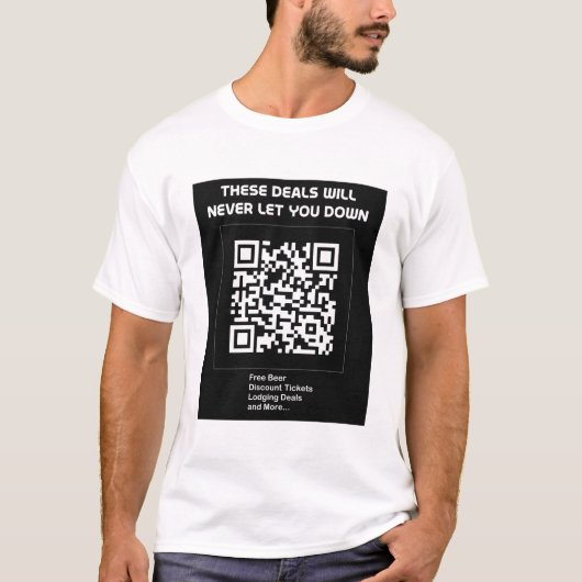 Rickroll QR-Code T-Shirt (Vorderseite)