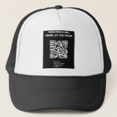 Rickroll QR Code Truckerkappe (Vorderseite)