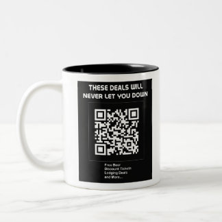 Rickroll QR code Zweifarbige Tasse