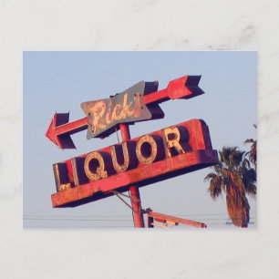 Ricks Liquor Vintage-Schild Postkarte