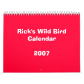 Ricks wilder Vogel-Kalender 2007 Kalender (Titelbild)