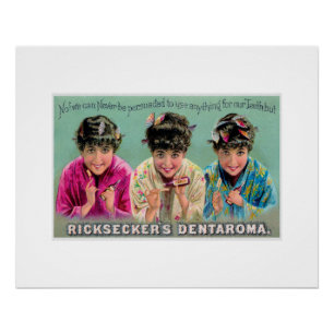 Rickseckers Dentaroma Vintag Toothpaste Ad Poster