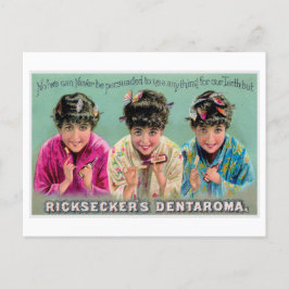 Rickseckers Dentaroma Vintag Toothpaste Ad Postkarte