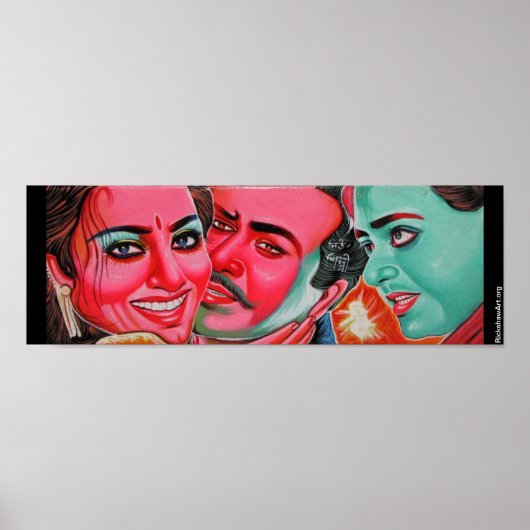 Rickshaw Art kleines Poster (Vorne)