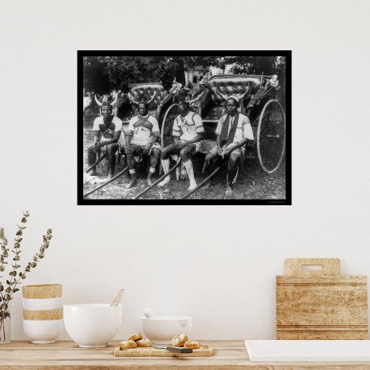 Rickshaw Boys Durban, Südafrika 1897 Poster (Küche)