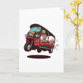 RICKSHAW SKELETON KARTE (Gelbe Blume)