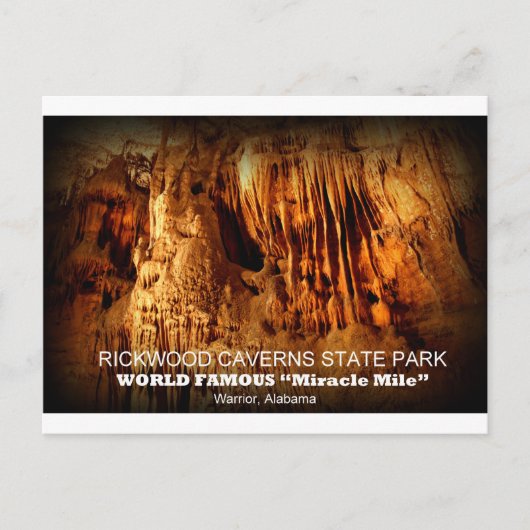 RICKWOOD CAVERNS STAAT PARK - WARRIOR, ALABAMA POSTKARTE (Vorderseite)