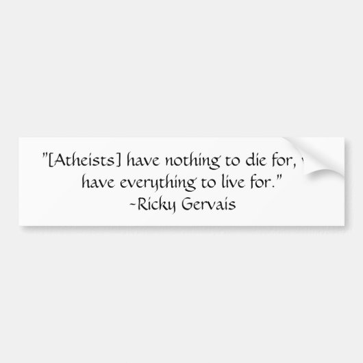 Ricky Gervais Autoaufkleber (Vorne)