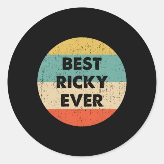 Ricky Name Runder Aufkleber (Vorderseite)