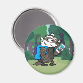 Ricky Raccoon Boomer Badger Selfie Magnet (Vorderseite/Rückseite)