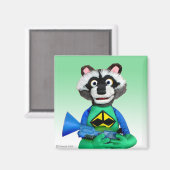 Ricky Raccoon Magnet (Vorderseite/Rückseite)