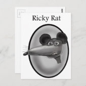 Ricky Rat Cartoon Postkarte (Vorne/Hinten)