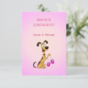 Rico der Hund Baby Boy Shower Dankeskarte