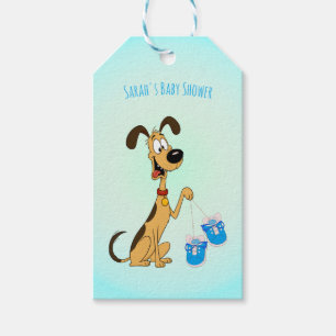 Rico der Hund Baby Boy Shower  Geschenkanhänger