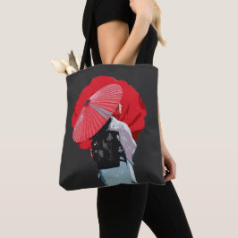 Rico Vermelho Estilo Japonês Vintage Arte Gráfica Tasche