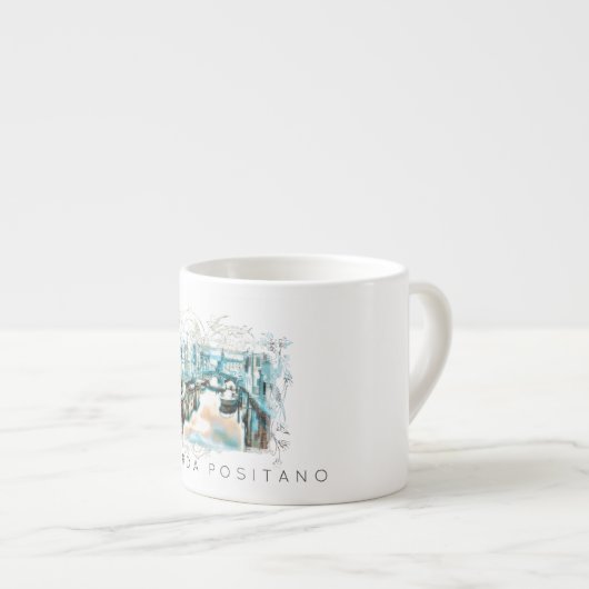 *~* Ricorda Positano Italienische Sprache AR20 Espressotasse (Vorderseite Rechts)