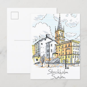 Riddarholmen in Stockholm, Schweden Reise Postkarte