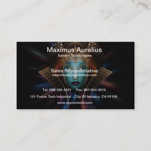 Riddian Queen Fraktal Art Business Card Visitenkarte (Vorderseite)