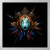 Riddian Queen Fraktal Art Poster (Vorne)