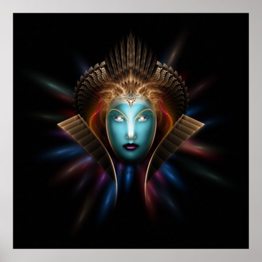 Riddian Queen Fraktal Art Poster (Vorne)